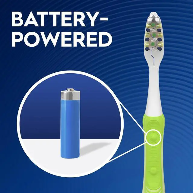 Alt view image 5 of 7 - Toothbrush, Vibrating Plaque Remover Pulsar, Vibrating Battery Toothbrush, Soft, 4 Count