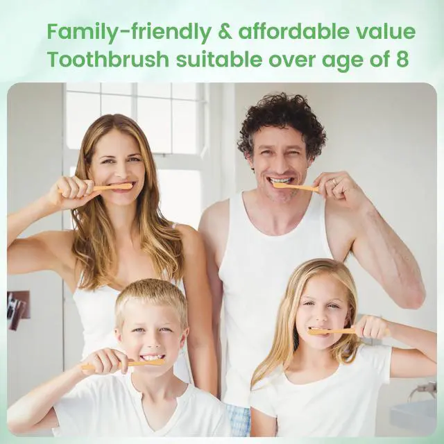 Alt view image 7 of 7 - Bamboo Toothbrushes Soft Bristles 10 Pack, Biodegradable BPA Free Soft Bristles Toothbrushes for Adult, Eco-Friendly, Natural Wooden Organic Toothbrush