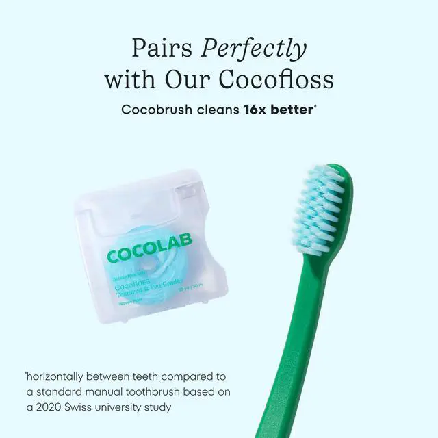 Alt view image 7 of 7 - Cocobrush Ultra Soft Toothbrush by Compact Head Bristles for Teeth Cleaning, Sensitive Gums Oral Care, Manual Toothbrush for Adults and Kids, Cherry Blossom