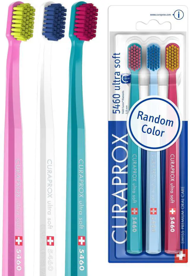 Main image of CS 5460 Ultra-Soft Toothbrush for Sensitive Teeth & Gums | Gentle Plaque Removal | 3-Pack |Random Colour
