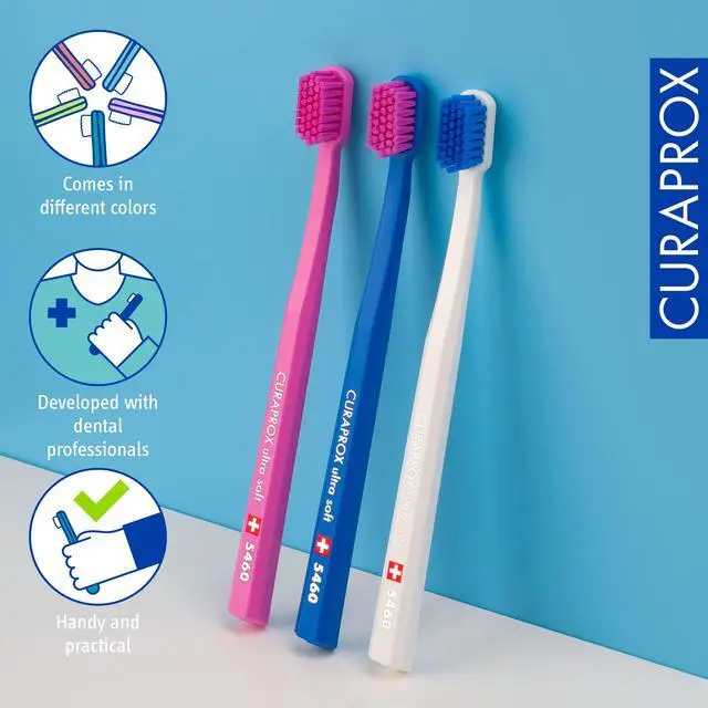 Alt view image 4 of 6 - CS 5460 Ultra-Soft Toothbrush for Sensitive Teeth & Gums | Gentle Plaque Removal | 3-Pack |Random Colour