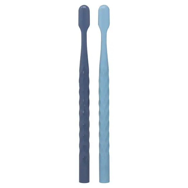 Alt view image 4 of 6 - Brilliance Premium Whitening Toothbrush with Plaque Eraser, Medium, Sky Blue and Gray, 2 Count