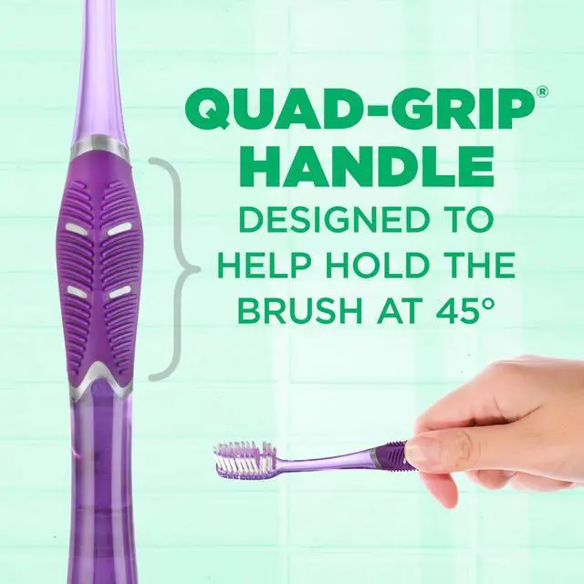 Alt view image 3 of 6 - Deep Clean Technique Toothbrush for Adults with Soft Ultra-Fine Tapered Bristles for Deeper Reach, Full Head, 1 Count (Pack of 6)
