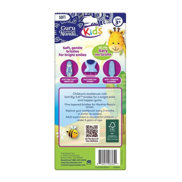 Alt view image 7 of 7 - Kids Toothbrush with Suction Cup & Fun Animal Designs - Soft Bristles for Healthy Gums- Non-Slippery & Mess-Free Toothbrush, 3+ Age- 4 Count
