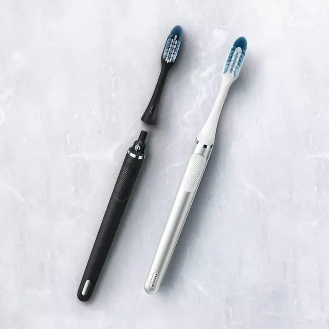 Alt view image 4 of 7 - Clic Manual Toothbrush, Onyx Black, with Magnetic Toothbrush Holder - 1 Count 049-09-6257 1.0 Count