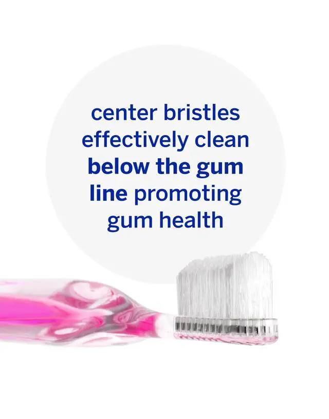 Alt view image 4 of 7 - Crystal Collection Toothbrush, Pink Diamond, Manual Toothbrush, Patented 45° Angled Soft Bristle Toothbrush with Dupont® Bristles, Ergonomic Handle for Sensitive Teeth, Safe for Veneers