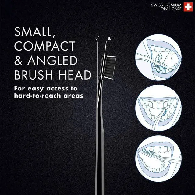 Alt view image 6 of 7 - Toothbrush Duo for Adults | Stylish Black & White Ultra-Soft toothbrushes | Whitening-Friendly | Black/White | 2-Pack