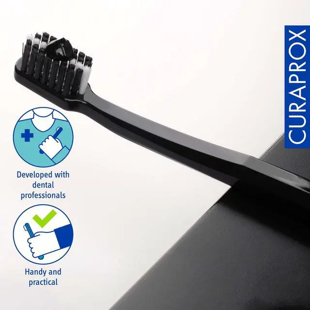 Alt view image 4 of 7 - Toothbrush Duo for Adults | Stylish Black & White Ultra-Soft toothbrushes | Whitening-Friendly | Black/White | 2-Pack
