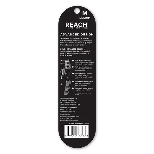 Alt view image 5 of 5 - Advanced Design Toothbrush with Medium Bristles, 3 Count