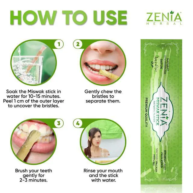 Alt view image 4 of 6 - Sewak Natural Miswak Toothbrush - Vacuum Sealed Natural Flavor Traditional Peelu Toothbrush Stick - for Healthy Gums, Teeth, and Fresher Breath (Pack of 12)