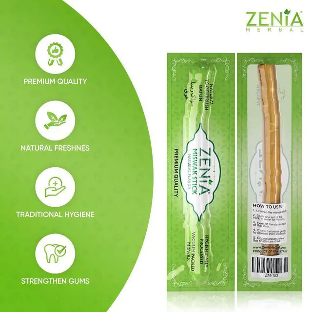 Alt view image 5 of 6 - Sewak Natural Miswak Toothbrush - Vacuum Sealed Natural Flavor Traditional Peelu Toothbrush Stick - for Healthy Gums, Teeth, and Fresher Breath (Pack of 12)