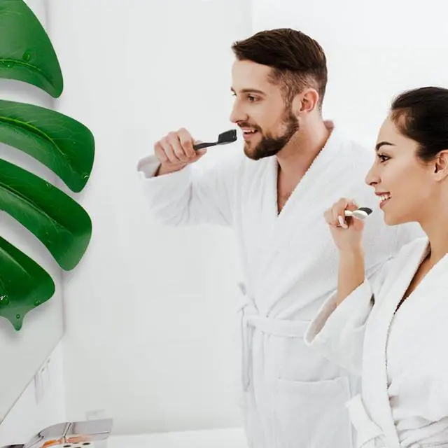 Alt view image 6 of 7 - Large Long Head Toothbrush, 4-Pack, Upgraded Hard & Firm Charcoal Bristles, Whitening Teeth, Removing Plaque, Brace, Cigarette, Coffee and Other Stains, Suitable for Daily Oral Care.