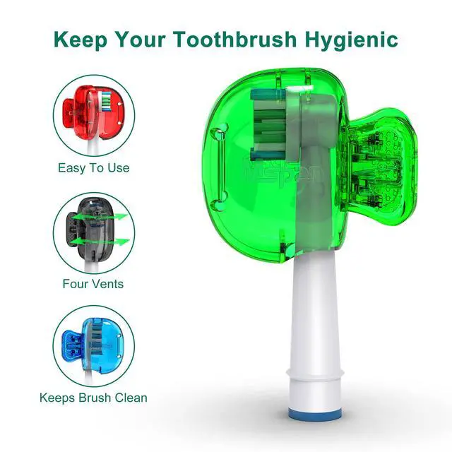 Alt view image 3 of 6 - Toothbrush Head Cover Cap: Toothbrush Protector Brush Pod Case Protective Plastic Clip Bathroom Cool Stuff for Household Travel