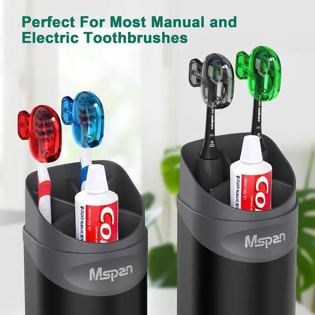 Alt view image 4 of 6 - Toothbrush Head Cover Cap: Toothbrush Protector Brush Pod Case Protective Plastic Clip Bathroom Cool Stuff for Household Travel