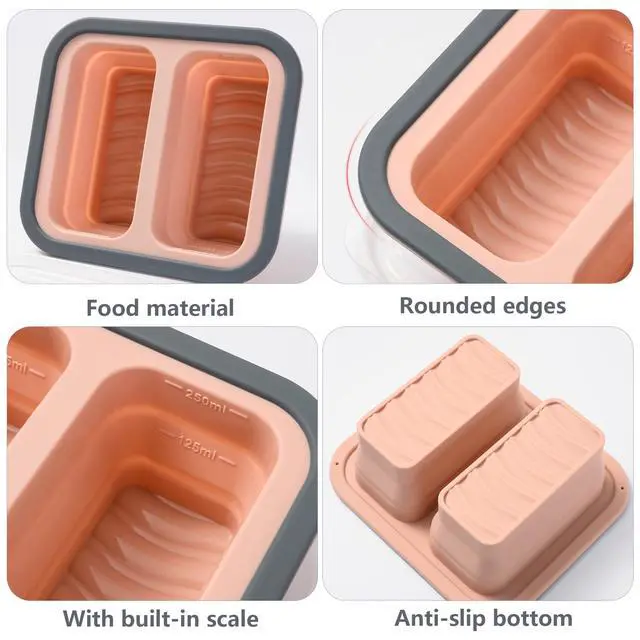 Alt view image 2 of 7 - Pink reusable silicone food storage container, transparent lid, easy to clean, convenient to carry, easy to prepare meals, travel, dishwasher wash, microwave refrigerate