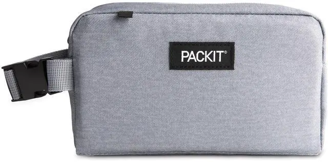 Main image of Freezable Snack Box, Gray Fog, Built with EcoFreeze Technology, Collapsible, Reusable, Zip Closure with Buckle Handle, Designed For Work Snacks, Fresh Snacks On the Go, Adults, and All Ages