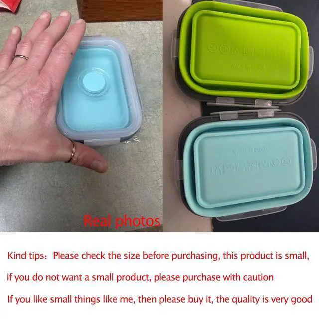 Alt view image 4 of 7 - 2 Pcs Collapsible Food Storage Containers with Lids and Vent, Silicone Food Storage Containers, Microwave Freezer Dishwasher Safe