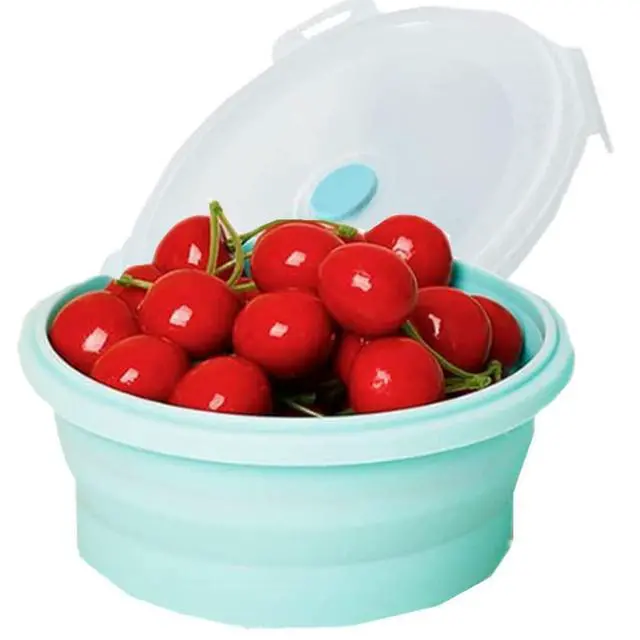 Alt view image 6 of 6 - 3Pack Collapsible Food Storage Containers with Lid 17OZ Foldable Bowl for Microwave Freezer Dishwasher Safe 500ml
