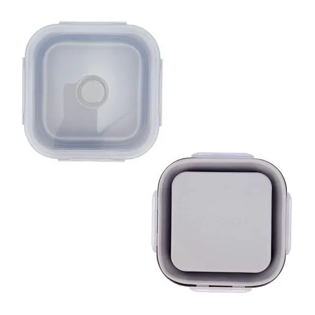 Alt view image 6 of 7 - Collapsible Camping Bowl, Silicone Food Container with Lid, Space-Saving Camping Utensils for Kitchen and Outdoor, Microwave Safe 900ml