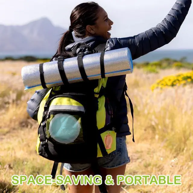 Alt view image 6 of 7 - 4 Sets Large Camping Bowl with Lid 11.8 oz to 41 oz Collapsible and Foldable Fork Silicone Lunch Box Salad Bowl Expandable Food Storage Container Travel for Hiking Camping