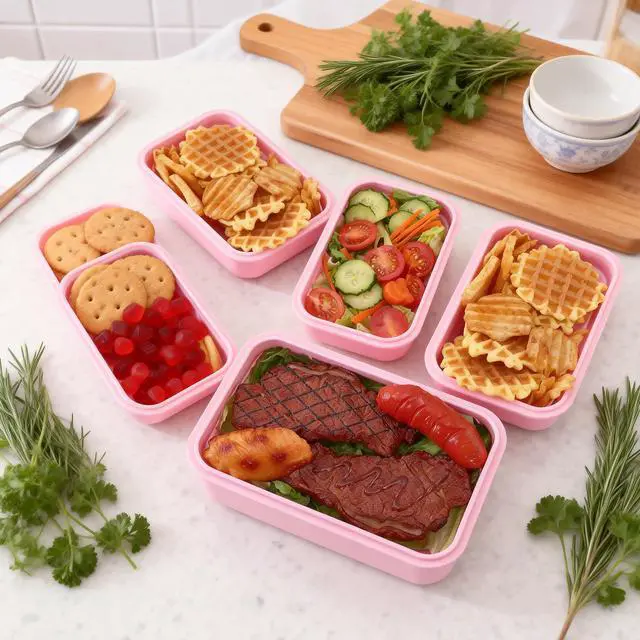 Alt view image 6 of 7 - 4 Pack Collapsible Silicone Food Storage Containers with Lids, Silicone Lunch Box for Kitchen, Foldable Collapsible Meal Prep Container, Microwave, Freezer & Dishwasher Safe, BPA Free