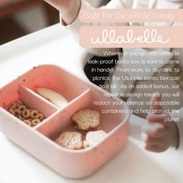 Alt view image 7 of 7 - Kids Bento Box 3 Compartments, Leakproof Lunch Box, BPA-Free Snack Container, Divided Lunch Box for Toddlers & Kids, Dishwasher Safe, Easy to Clean (Beige)