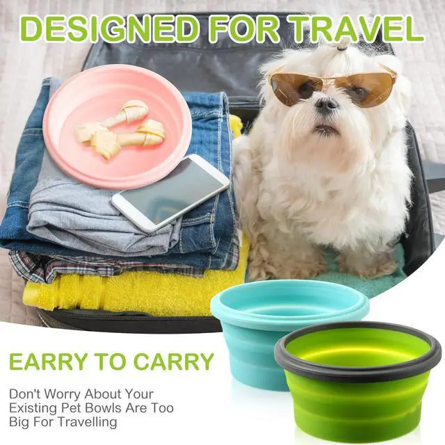 Alt view image 6 of 6 - 4 Pcs Collapsible Bowls with Lids Silicone Camping Food Storage Container Expandable Folding Salad Lunch Box Travel Container for Hiking Camping(Red, Pink, Blue, Green,17 oz)