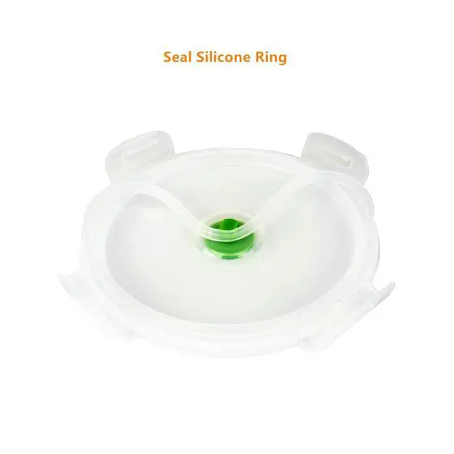 Alt view image 5 of 6 - Green Silicone Collapsible Food Storage Containers-Prep/Storage Bowls with Lids - Round Silicone Food Storage Containers - Microwave and Freezer Safe 3Pack
