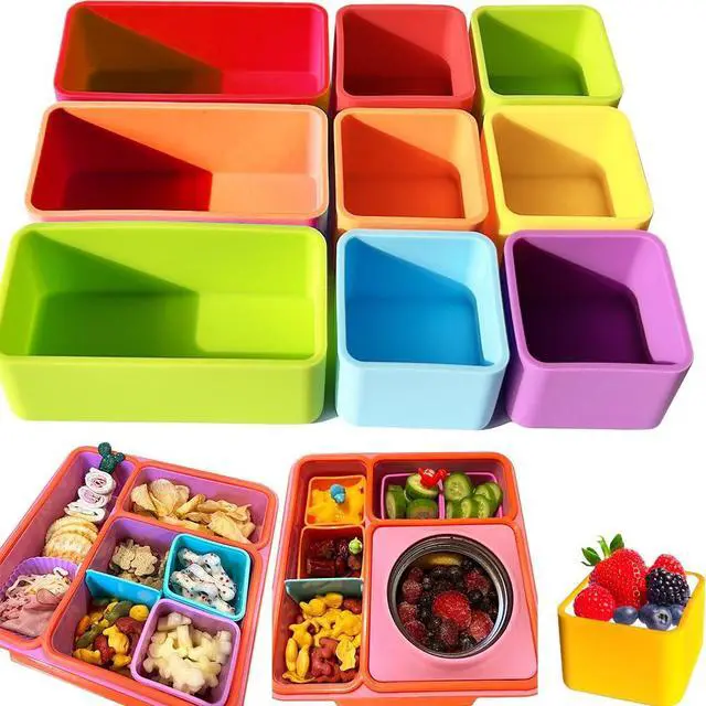 Main image of Silicone Lunch Box Dividers Reusable Non-Toxic, BPA Free, Dishwasher Safe Bento Box Accessories Lunch Box Dividers