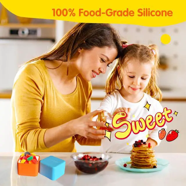 Alt view image 2 of 7 - Silicone Lunch Box Dividers Reusable Non-Toxic, BPA Free, Dishwasher Safe Bento Box Accessories Lunch Box Dividers