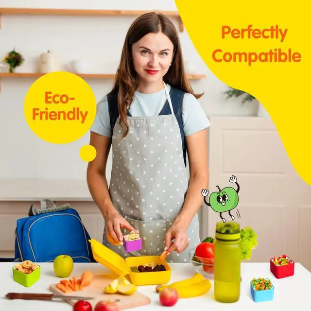 Alt view image 4 of 7 - Silicone Lunch Box Dividers Reusable Non-Toxic, BPA Free, Dishwasher Safe Bento Box Accessories Lunch Box Dividers