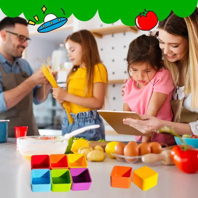 Alt view image 7 of 7 - Silicone Lunch Box Dividers Reusable Non-Toxic, BPA Free, Dishwasher Safe Bento Box Accessories Lunch Box Dividers