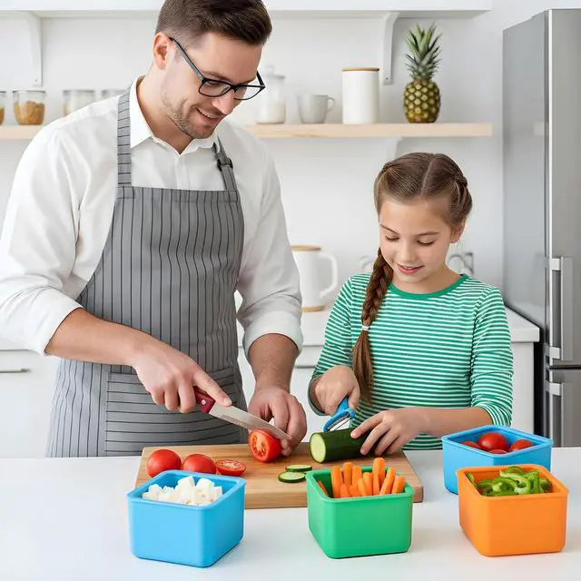 Alt view image 6 of 7 - 6 Pack Silicone Bento Box Dividers, Reusable Leakproof Dips Containers for Lunch Box, Dishwasher Microwave Freezer Safe, Meal Prep Food Storage, 3 Colors