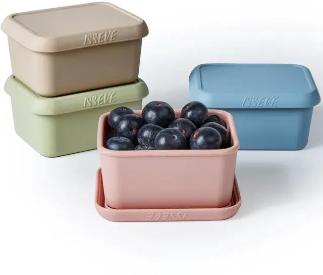 Main image of 8oz Silicone Snack Containers for Kids, 1 Cup Reusable Small Containers with Lids, Leak Proof Silicone Food Storage Containers, Kids Lunch Box for Daycare, School, Travel (4)