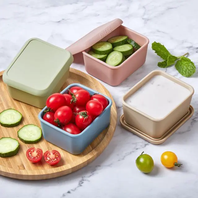 Alt view image 7 of 7 - 8oz Silicone Snack Containers for Kids, 1 Cup Reusable Small Containers with Lids, Leak Proof Silicone Food Storage Containers, Kids Lunch Box for Daycare, School, Travel (4)