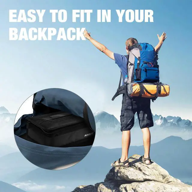 Alt view image 6 of 7 - Small Insulated Lunch Bag - Compact Lunch Box for Portion Control, Work & Office, Black
