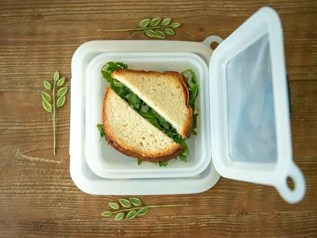 Alt view image 3 of 6 - Silicone Sandwich Storage Bag - Leakproof, Lay-Flat, Opens Fully Case - 6.5×1.1×6.5 - Microwave/Oven/Dishwasher/Freezer Ready - Built-In Hang Loop - Sandwich Container for Work & Travel