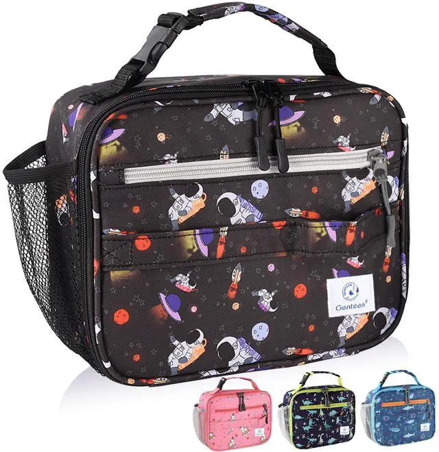 Main image of Lunch Box Kids, Prints Insulated Lunch Bag Kids Boys Girls,Soft Bag Mini Cooler Back to School Thermal Meal Tote Kit Lunch Box for School,Work,Outdoor - Astronaut