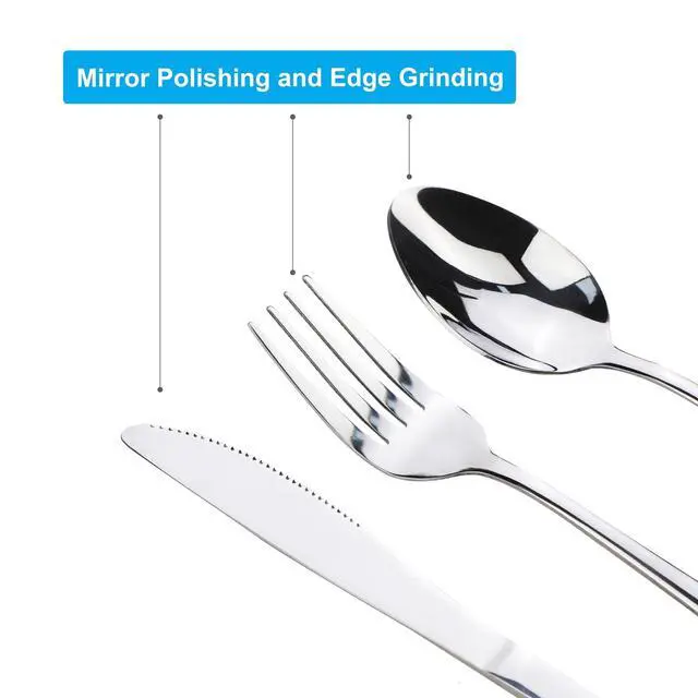 Alt view image 5 of 7 - Travel Utensils With Case, Stainless Steel Reusable Portable Utensils Set With Case, Lengnoyp Travel Silverware Set
