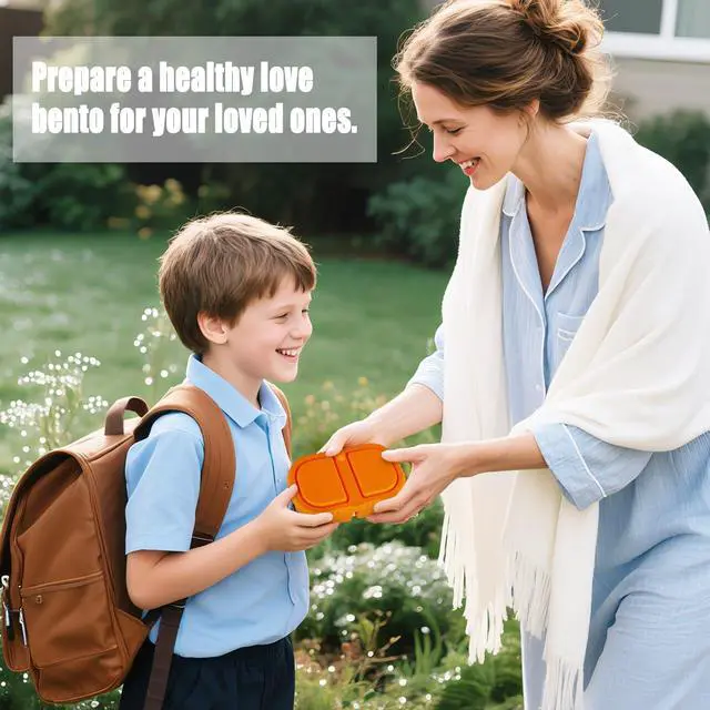Alt view image 5 of 7 - 3 Pcs Reusable Silicone Snack Containers with Lids 2 Compartment Snackle Box Container for Kids Adults Portable Sauce Containers Small Food Storage Box for Dressing School Office Travel Picnic