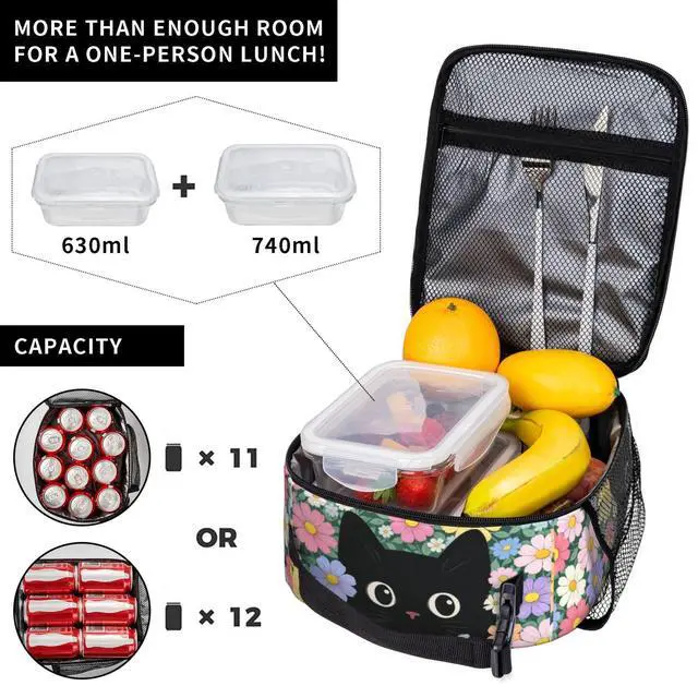Alt view image 4 of 7 - Lunch Bag Insulated Reusable Lunch Box Portable Lunch Bag with Detachable Handle For Men Women Work Travel Picnic