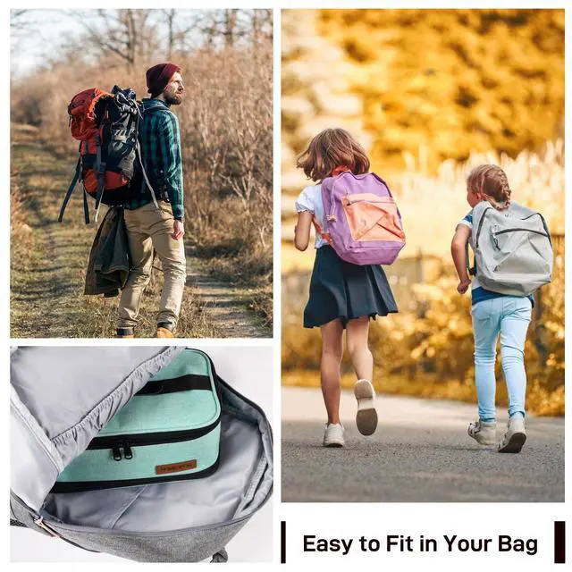 Alt view image 5 of 6 - HOMESPON Expandable Lunch Bag for Men Women Insulated Lunch Box Holder with Handle for Picnics Work Travel(Green)