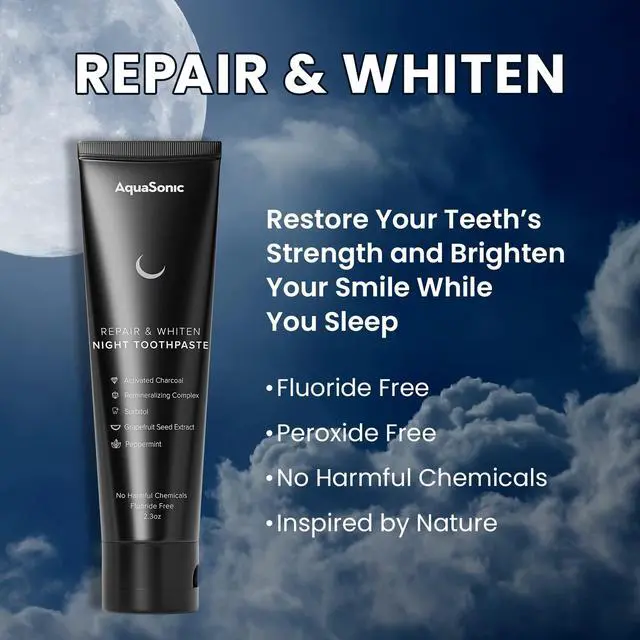 Alt view image 4 of 7 - Complete Care Toothpaste - Refresh & Protect Day, Repair & Whiten Night - Fluoride Free Natural, Anti-cavity, Anti-plaque, Reharden, Strengthen, Whiten, Detoxify