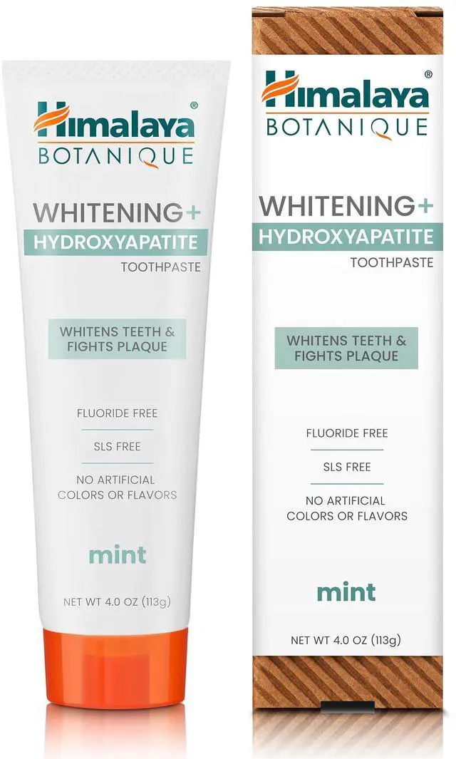 Main image of Botanique Whitening+ Nano Hydroxyapatite Toothpaste, Mint, 4 oz | Nano Hydroxyapatite Toothpaste, Support Enamel Strength & Integrity,Great for Sensitive Teeth, Fluoride Free,SLS Free & Vegan