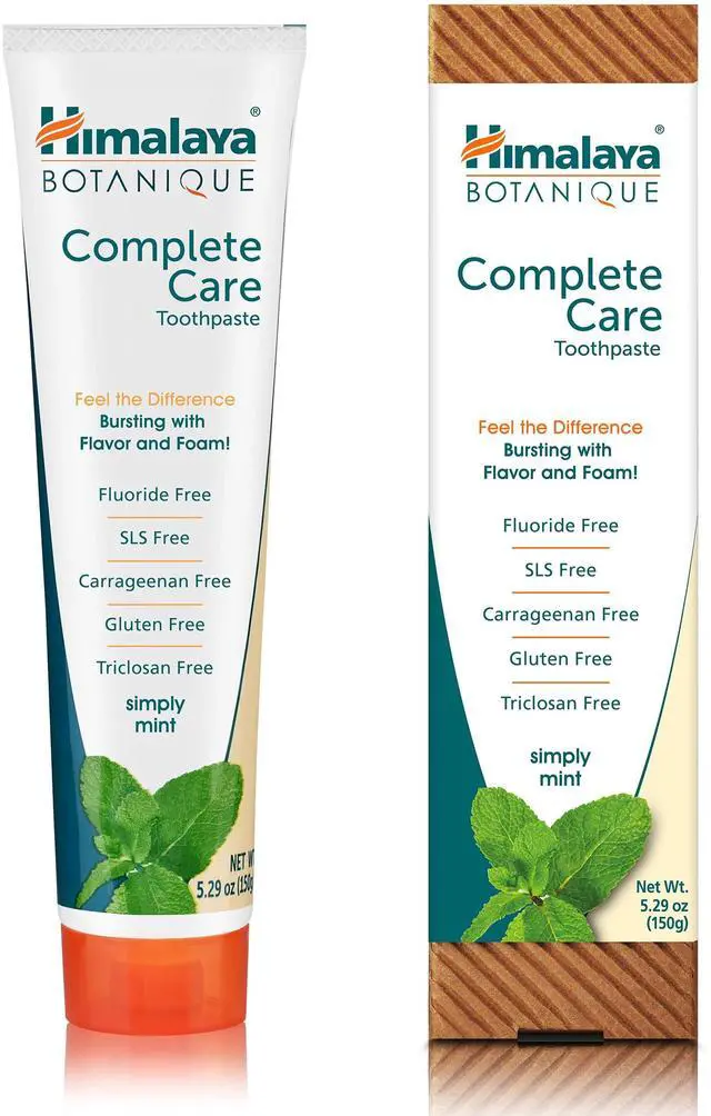 Main image of Botanique Complete Care Toothpaste, Herbal, Mint Flavor, Fights Plaque, Freshens Breath, Fluoride Free, No Artificial Flavors, SLS Free, Cruelty Free, Foaming, 5.29 Oz, 1 Pack