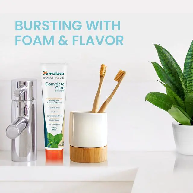 Alt view image 3 of 6 - Botanique Complete Care Toothpaste, Herbal, Mint Flavor, Fights Plaque, Freshens Breath, Fluoride Free, No Artificial Flavors, SLS Free, Cruelty Free, Foaming, 5.29 Oz, 1 Pack