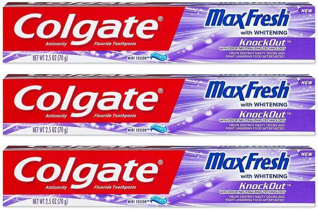 Main image of Max Fresh Knockout Gel Toothpaste, 2.5 Ounce Pack Of 3