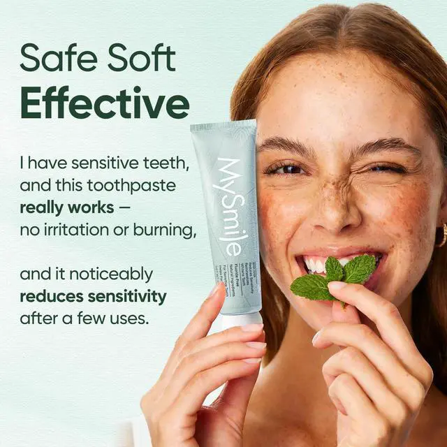 Alt view image 3 of 7 - Fluoride Free Nano Hydroxyapatite Toothpaste for Sensitive Teeth, Strengthens Enamel, Remineralizes & Whitens Teeth, Freshens Breath for Adults, SLS Free, Natural Misty Mint, 4.2 oz