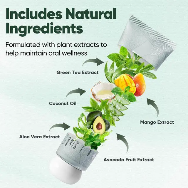 Alt view image 7 of 7 - Fluoride Free Nano Hydroxyapatite Toothpaste for Sensitive Teeth, Strengthens Enamel, Remineralizes & Whitens Teeth, Freshens Breath for Adults, SLS Free, Natural Misty Mint, 4.2 oz