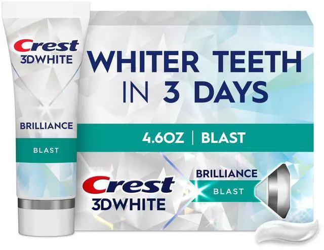 Main image of 3D White Brilliance Blast Teeth Whitening Toothpaste, 4.6 oz, Anticavity Fluoride Toothpaste, 100% More Surface Stain Removal, 24 Hour Active Stain Prevention